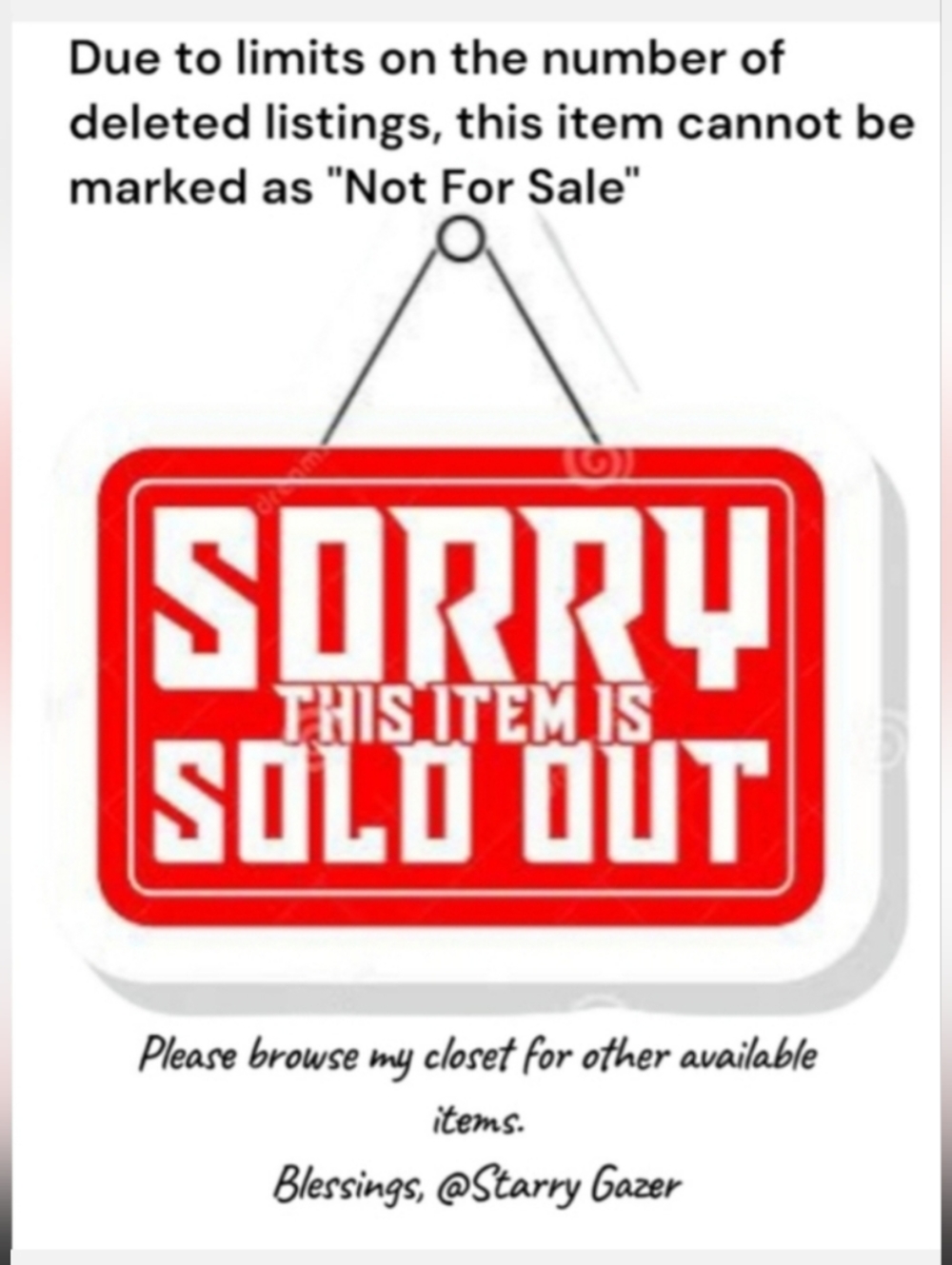 SOLD: DO NOT PURCHASE